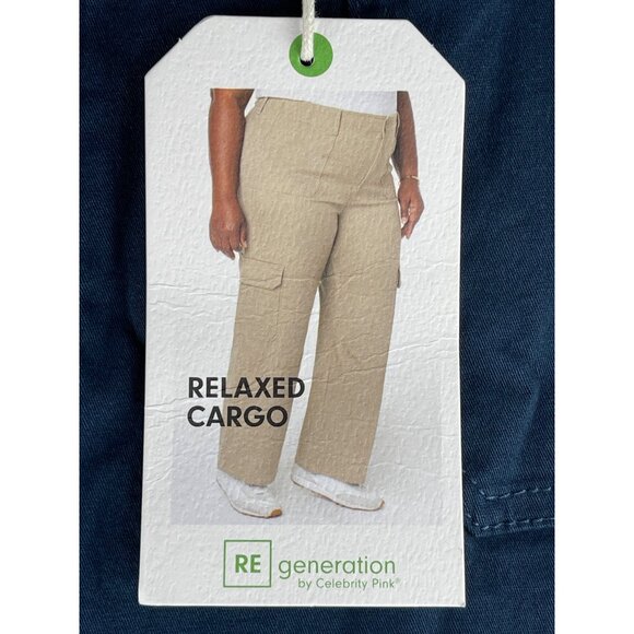 Regeneration By Celebrity Pink Womens Size 18 RELAXED Cargo Pants Blue - Picture 5 of 10